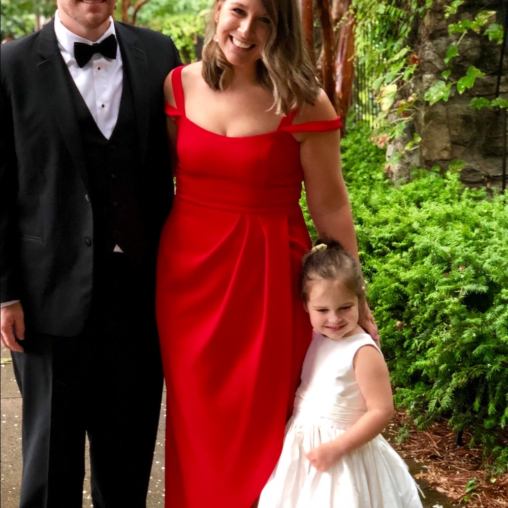 Red formal dress